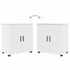 vidaXL Bathroom Furniture Set 4 pcs White Engineered wood & Metal
