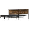 vidaXL Metal Bed Frame without Mattress Smoked Oak 183x213 cm