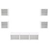 vidaXL 7 Piece TV Wall Units with LED White Engineered Wood