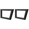 vidaXL Shelf Brackets for Washbasin 2 pcs Black Trapezium Steel