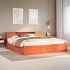 vidaXL Bed Frame without Mattress Wax Brown 180x200 cm Super King Solid Wood Pine