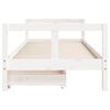 vidaXL Kids Bed Frame with Drawers White 80x200 cm Solid Wood Pine