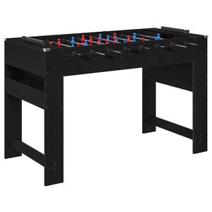 vidaXL Foosball Table Black Oak 125 x 60.5 x 80 cm Engineered Wood
