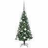 vidaXL Artificial Pre-lit Christmas Tree Green 120 cm PVC and Metal