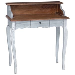 vidaXL Writing Desk with Drawer Brown and White 80 x 40 x 92 cm