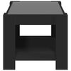vidaXL Coffee Table with LED Black 73x53x45 cm Engineered Wood