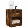 vidaXL Bedside Cabinets 2 pcs with Drawer Smoked Oak 40x34x50 cm