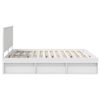 vidaXL Bed Frame with Headboard White 200 x 200 cm Solid Pine Wood