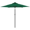 vidaXL Garden Parasol with Steel Pole Green 225x225x212 cm