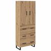 vidaXL Highboard with Drawer 2 pcs Artisan Oak 69.5 x 34 x 180 cm