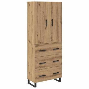 vidaXL Highboard with Drawer 2 pcs Artisan Oak 69.5 x 34 x 180 cm