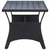 vidaXL Outdoor Furniture Sets Black Poly Rattan