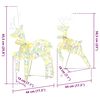 vidaXL LED Reindeers with 40 LEDs 2 pcs Warm White PET