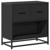vidaXL Bedside Cabinet Black 60x31x60 cm Engineered Wood and Metal