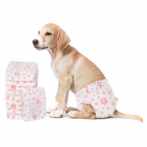 vidaXL Disposable Dog Diaper Female 50 pcs White M