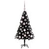 vidaXL Christmas Tree with 150 LEDs with Stand Black 120 cm PVC