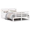 vidaXL Bed Frame with Headboard without Mattress White 120x190 cm
