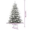 vidaXL Artificial Hinged Christmas Tree White 180 cm PE and PVC