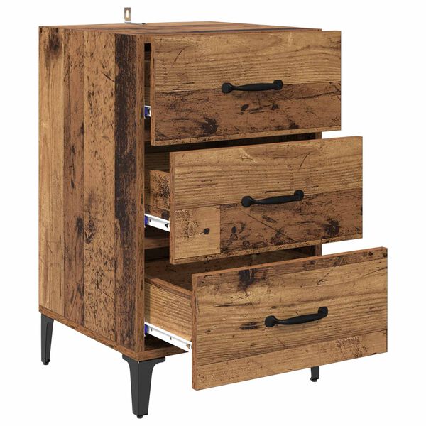 vidaXL Bedside Cabinet Old Wood 40 x 40.5 x 66 cm Engineered Wood