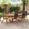 vidaXL 7 Piece Garden Dining Set Solid Wood Acacia and Textilene