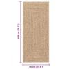 vidaXL Rug ZIZUR Beige 80x200 cm Jute Look Indoor and Outdoor