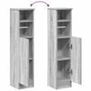 vidaXL Bathroom Cabinet with Roll Holder Grey Sonoma 20.5x22x90 cm