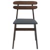 vidaXL Dining Chair 2 pcs Light Brown and Black Solid Wood