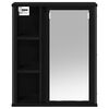 vidaXL Bathroom Wall Cabinet with Mirror Black Oak 50x21x60 cm