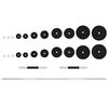 vidaXL Barbell and Dumbbell with Plates 90 kg Cast Iron