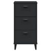 vidaXL Bedside Cabinet VIKEN Black Engineered Wood