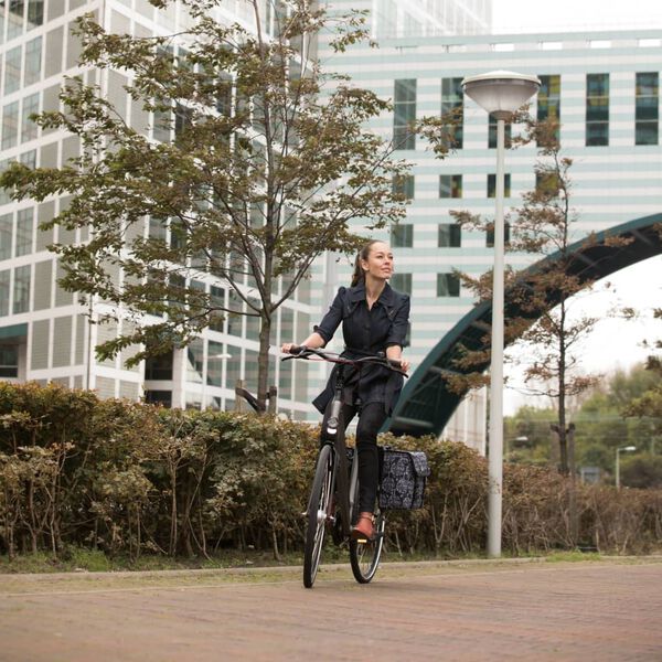 Willex Bicycle Panniers 36 L Black and Brown Fantasy Trees 13961