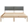 vidaXL Bed frame Brown and dark grey 140 x 200 cm Solid pine wood