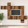 vidaXL TV Cabinet Set Wall-mounted 10 pcs Old Wood Engineered Wood