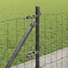 vidaXL Fence with Posts Grey 0.4 x 10 m Steel