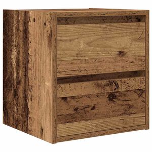 vidaXL Wall-mounted Bedside Cabinet Old Wood 38x34x40 cm