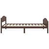 vidaXL Bed Frame without Mattress Dark Brown Solid Pine Wood 100x200cm