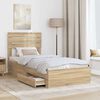 vidaXL Bed Frame with Drawer with Headboard Manual Engineered Wood