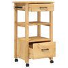vidaXL Kitchen Trolley MONZA 48x40x88.5 cm Solid Wood Pine
