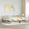 vidaXL Daybed with Trundle and Drawers without Mattress 80x200 cm