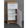 Trendteam Bath Floor Cabinet Amanda White and Knotty Oak