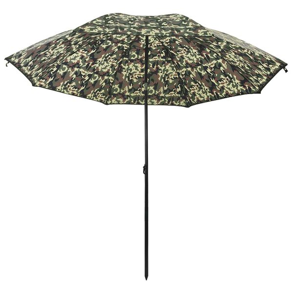 vidaXL Fishing Umbrella Camouflage 220 x 193 cm Oxford Polyester