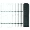 vidaXL Fence with Post Green 0.8 x 100 m Steel and PVC