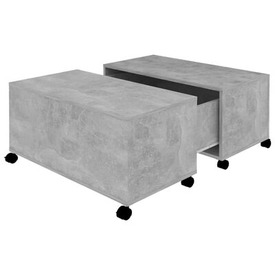vidaXL Coffee Table Concrete Grey 75x75x38 cm Engineered Wood