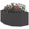 vidaXL Corner Planter Black 60 x 60 x 35 cm Steel
