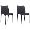 vidaXL Garden Chairs 2 pcs Anthracite 50x46x80 cm Polypropylene