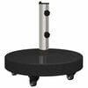 vidaXL Parasol Base Black 45 x 45 x 45 cm Granite and Stainless Steel