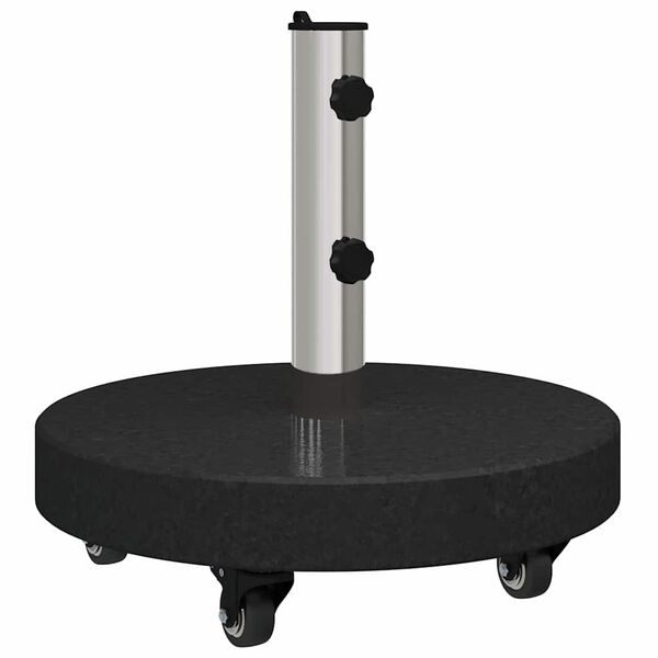 vidaXL Parasol Base Black 45 x 45 x 45 cm Granite and Stainless Steel