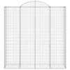 vidaXL Arched Gabion Baskets 8 pcs 200x50x200/220 cm Galvanised Iron