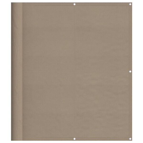 vidaXL Balcony Screen Taupe 120x800 cm 100% Polyester Oxford