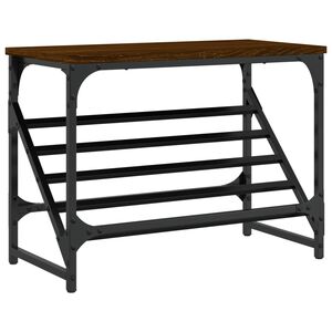vidaXL Shoe Rack Brown Oak 60x30x45 cm Engineered Wood